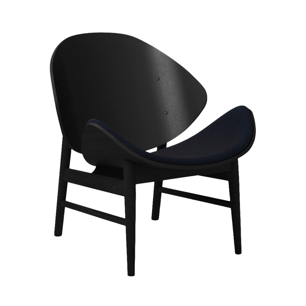 The Orange Lounge Chair: Seat Upholstered + Black Lacquered Oak