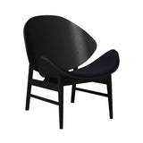 The Orange Lounge Chair: Seat Upholstered + Black Lacquered Oak