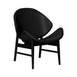 The Orange Lounge Chair: Seat + Back Upholstered + Black Lacquered Oak