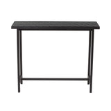 Herringbone Console Table: Soft Black