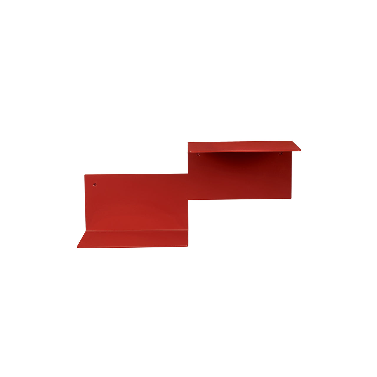 Repeat Wall Shelving:  Right + Rusty Red