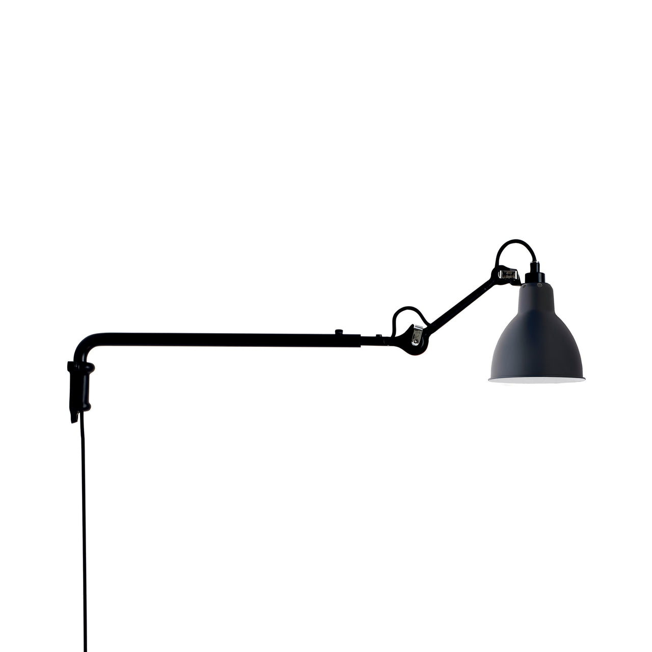 Lampe Gras N°203 Wall Lamp: Blue + Round
