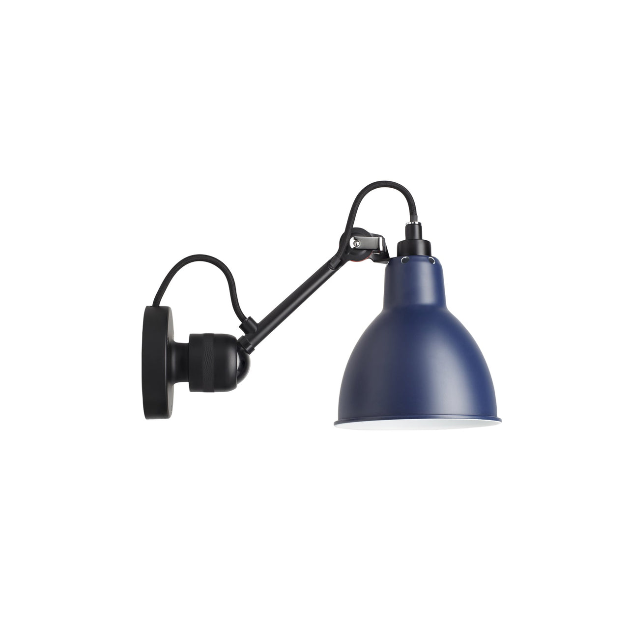 Lampe Gras N°304 Wall Lamp: Black + Blue + Round
