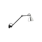 Lampe Gras N°304 L40 Wall Lamp: Chrome + Round + Without Switch