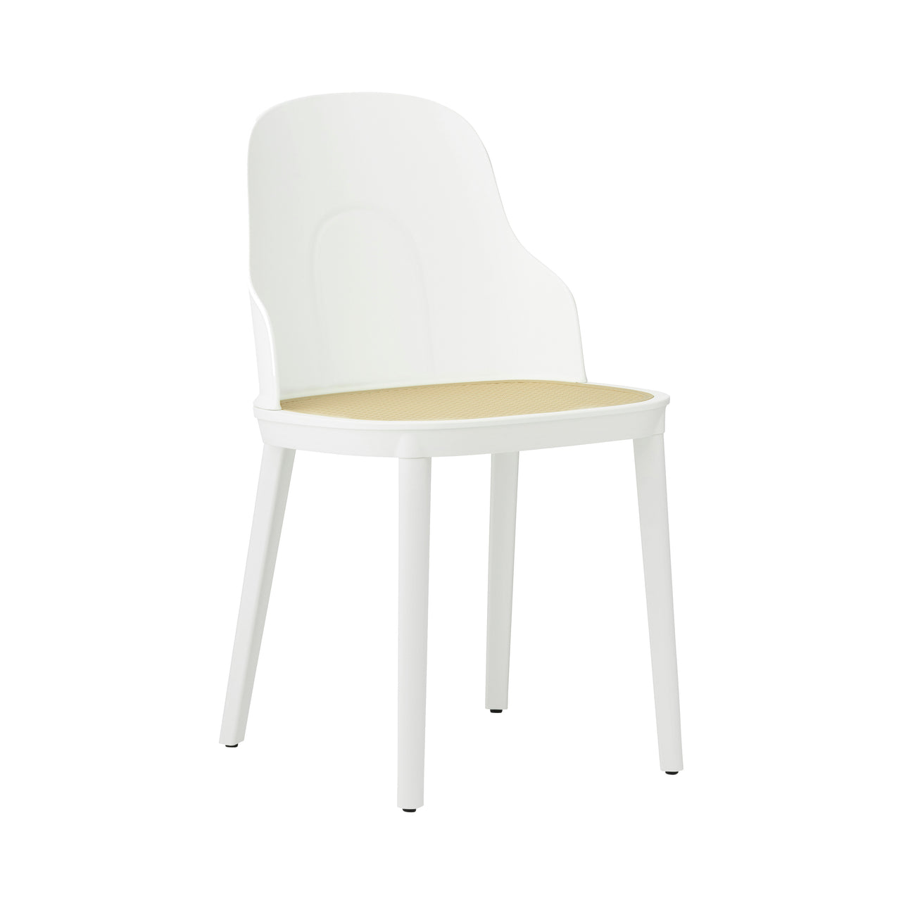 Allez Chair: Molded Wicker + White + Polypropylene