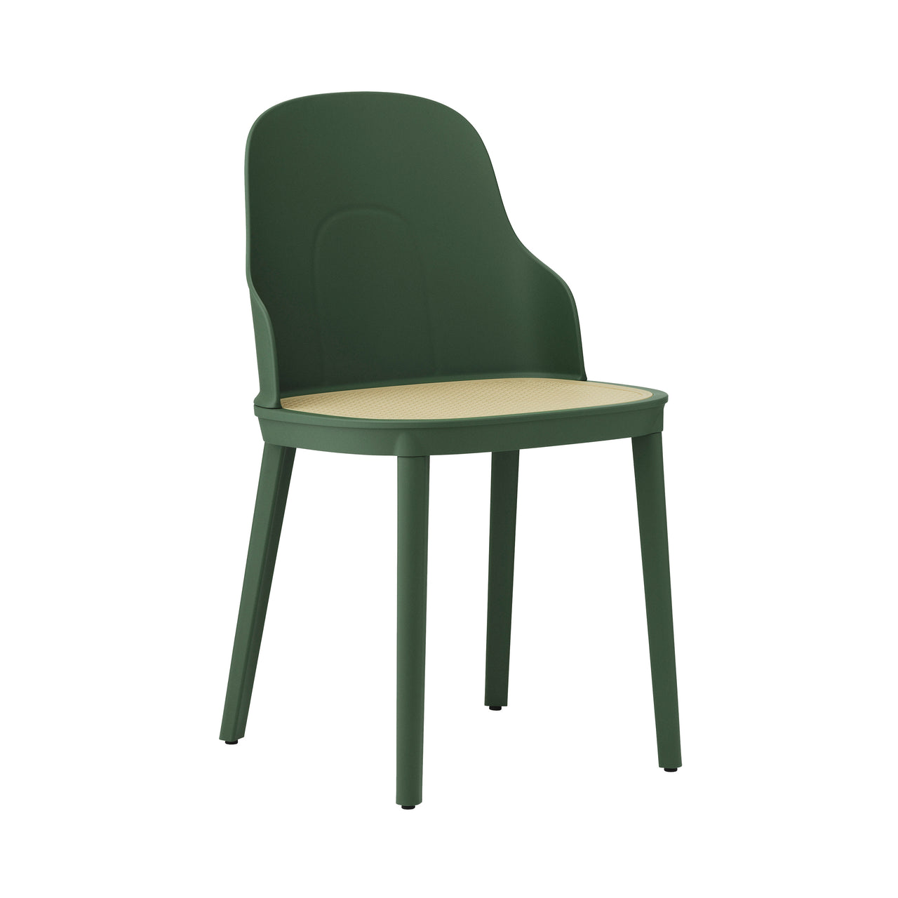 Allez Chair: Molded Wicker + Park Green + Polypropylene
