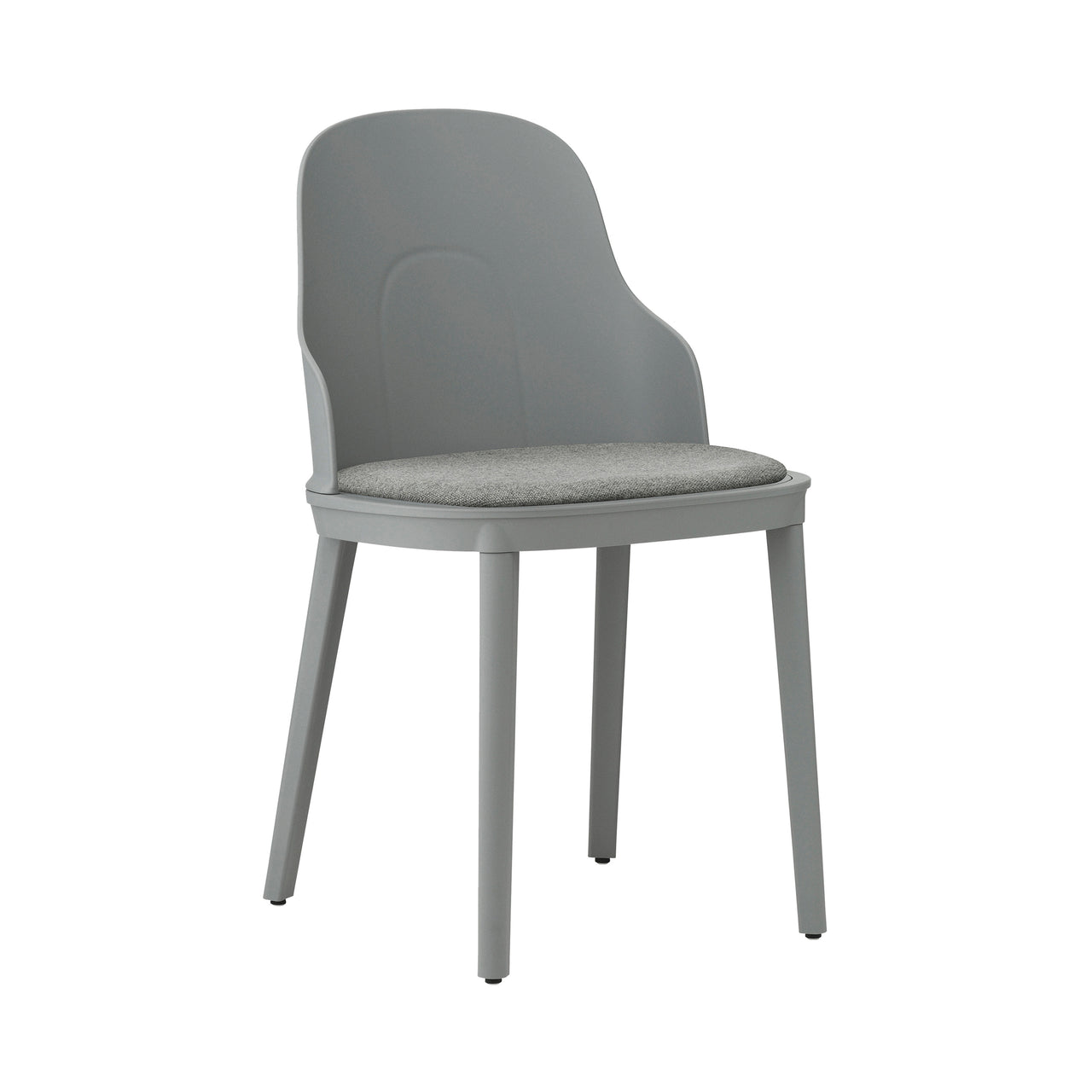 Allez Chair: Upholstered + Grey + Polypropylene