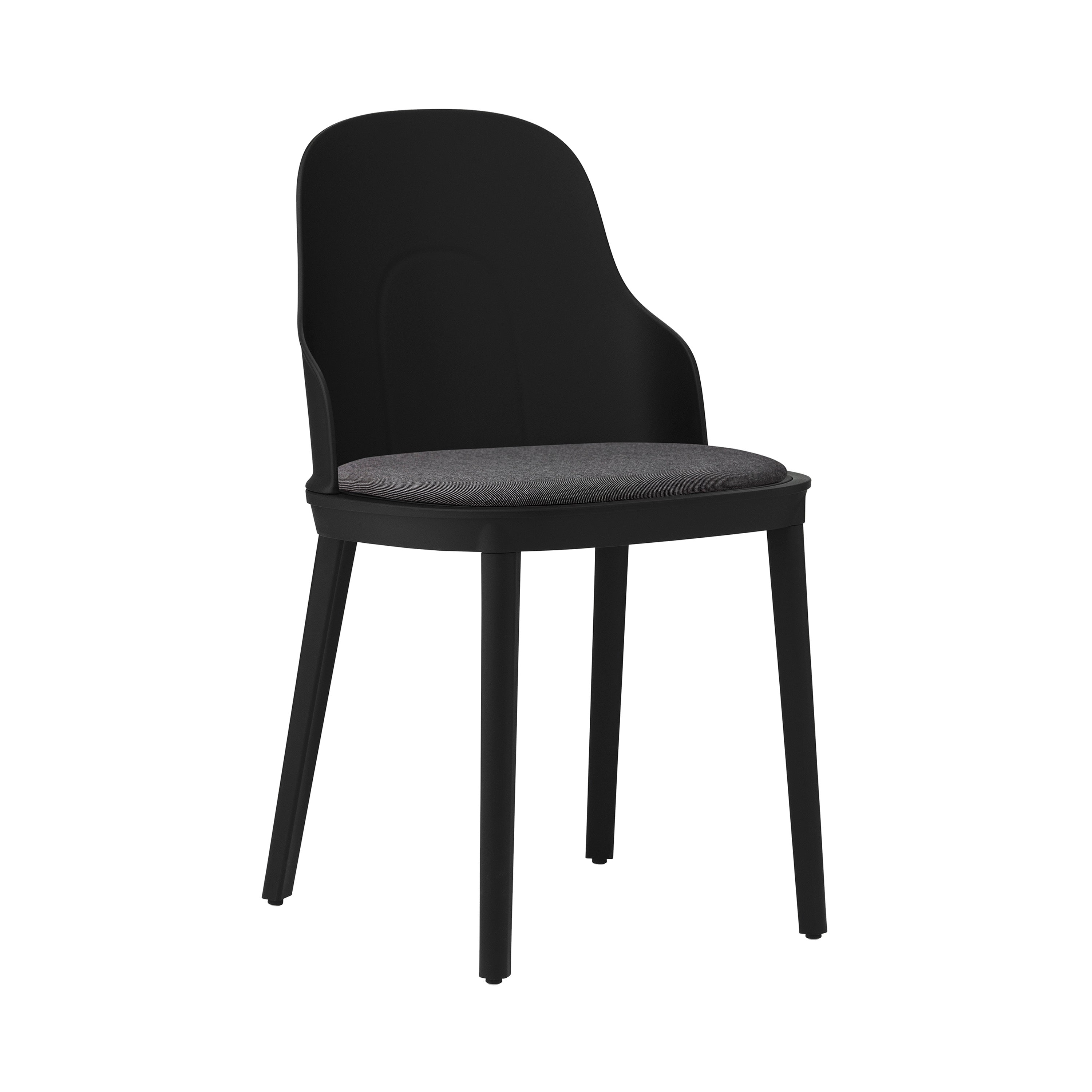 Allez Chair: Upholstered + Black + Polypropylene