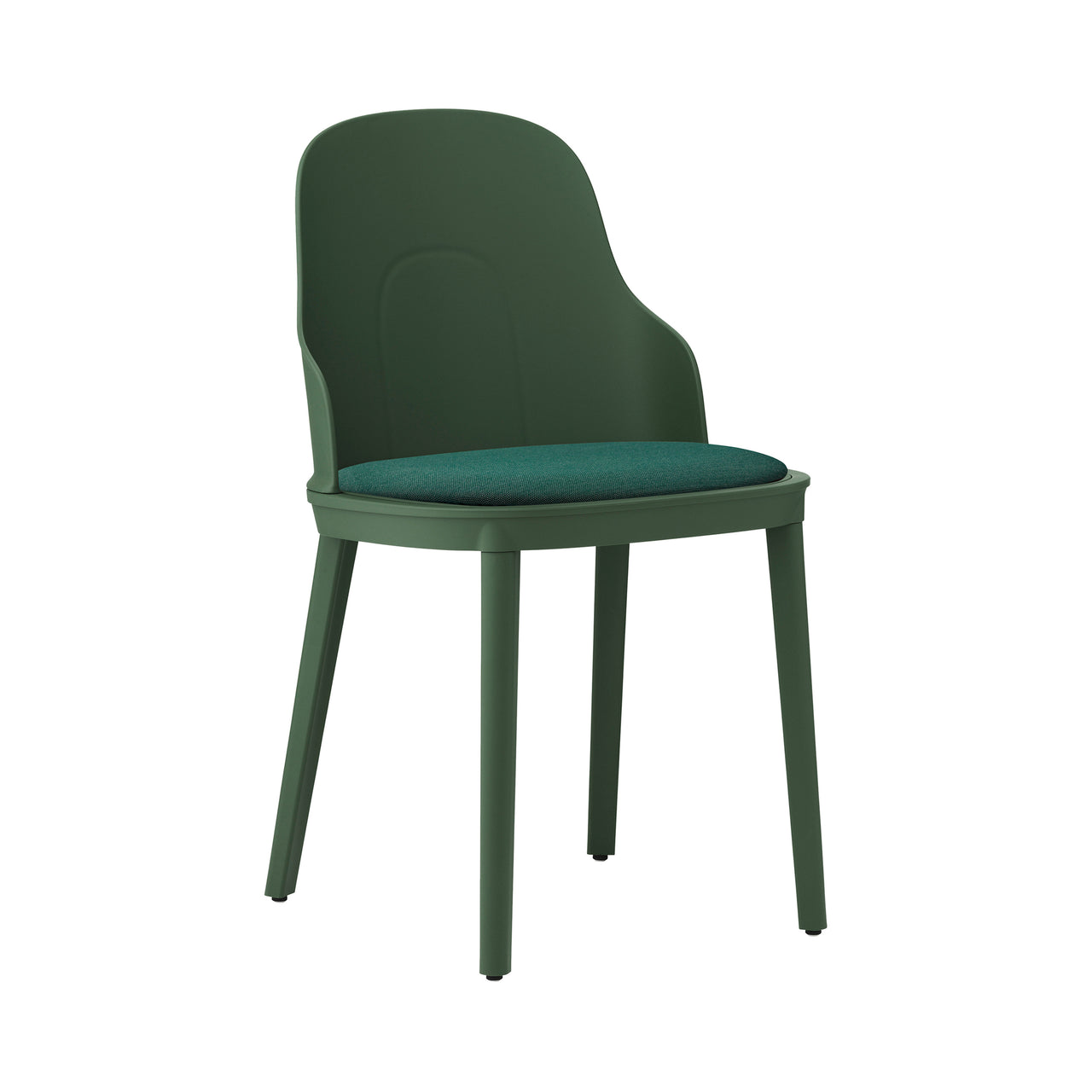 Allez Chair: Upholstered + Park Green + Polypropylene