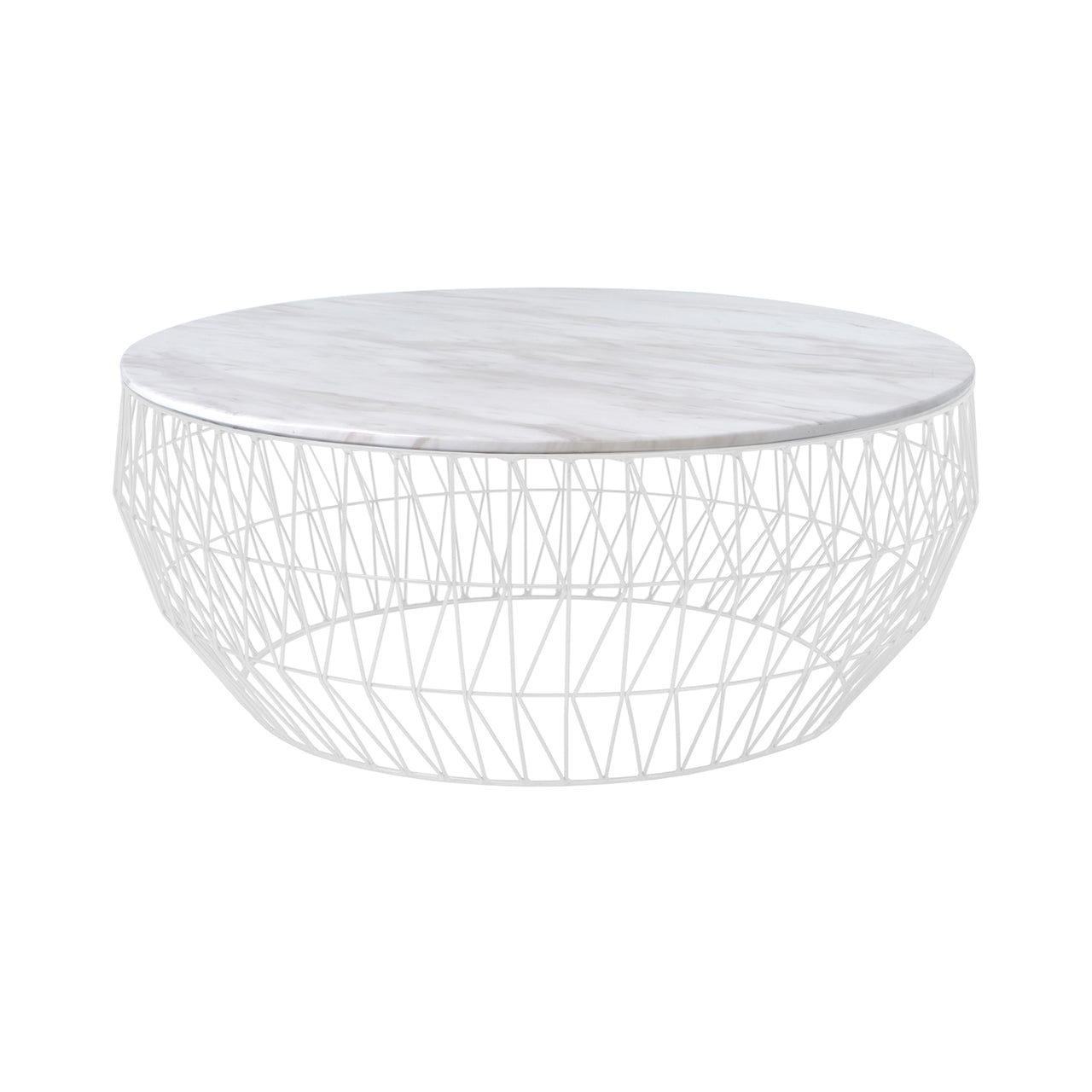 Coffee Table: White Ceramic + White