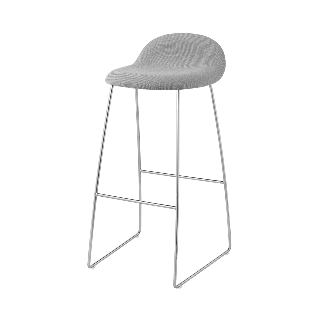 3D Bar + Counter Stool: Sledge Base + Full Upholstery + Bar + Chrome