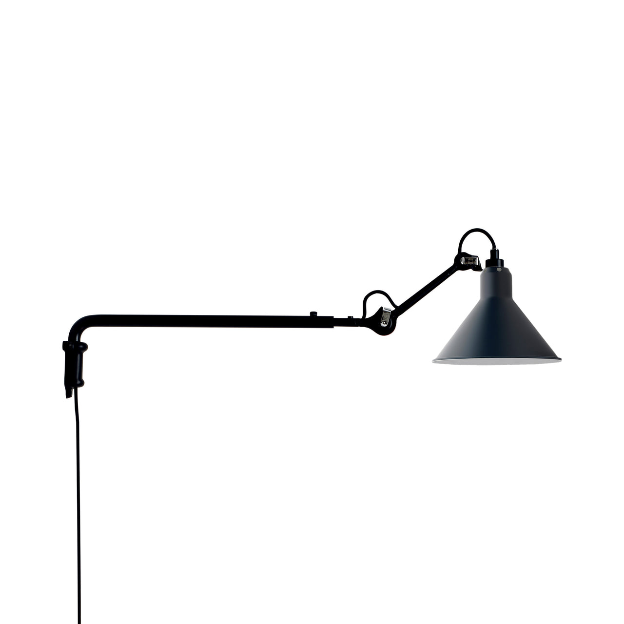 Lampe Gras N°203 Wall Lamp: Blue + Conic