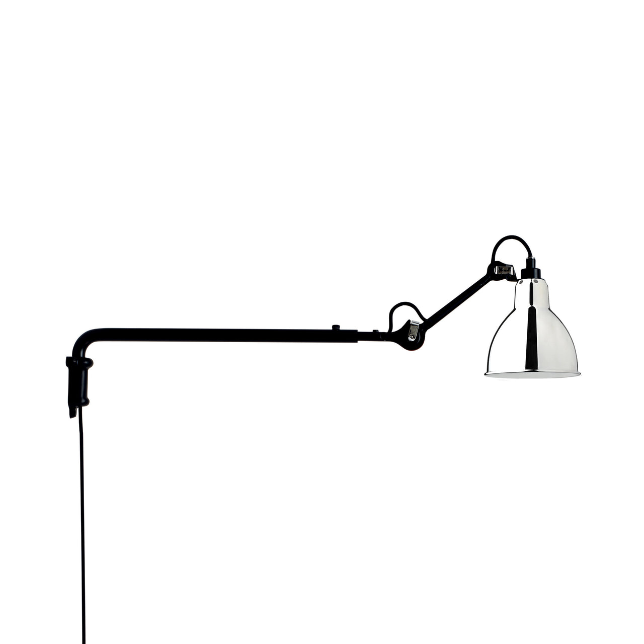 Lampe Gras N°203 Wall Lamp: Chrome + Round