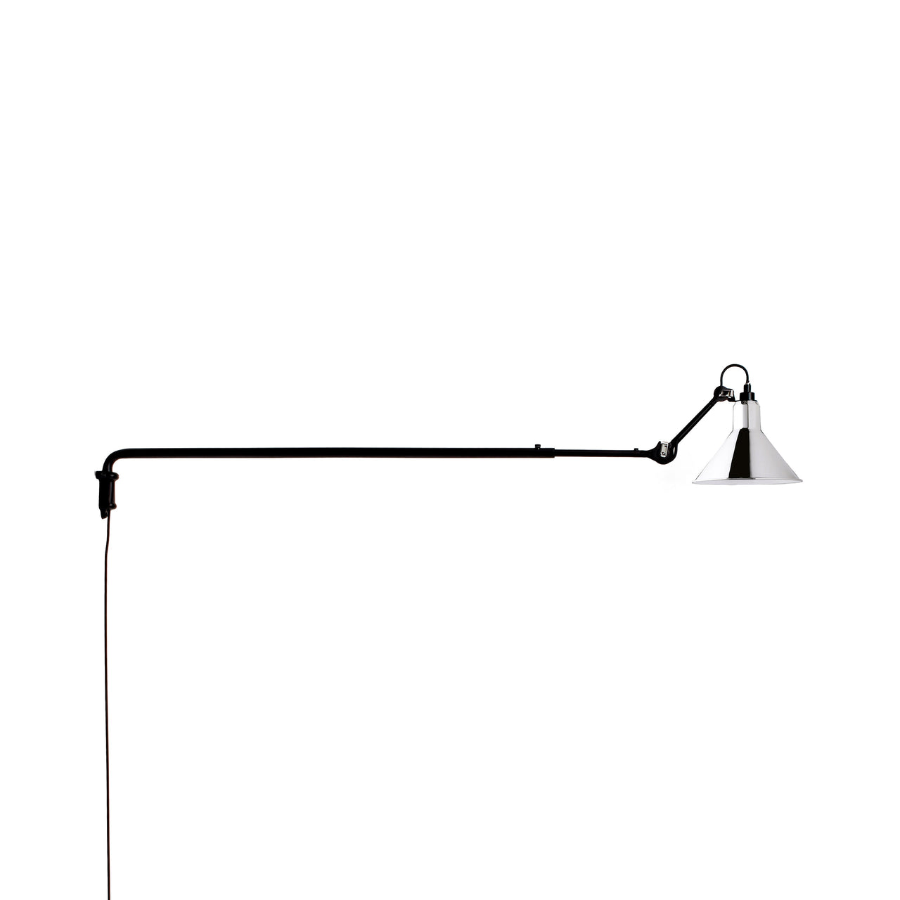 Lampe Gras N°213 Wall Lamp: Chrome + Conic