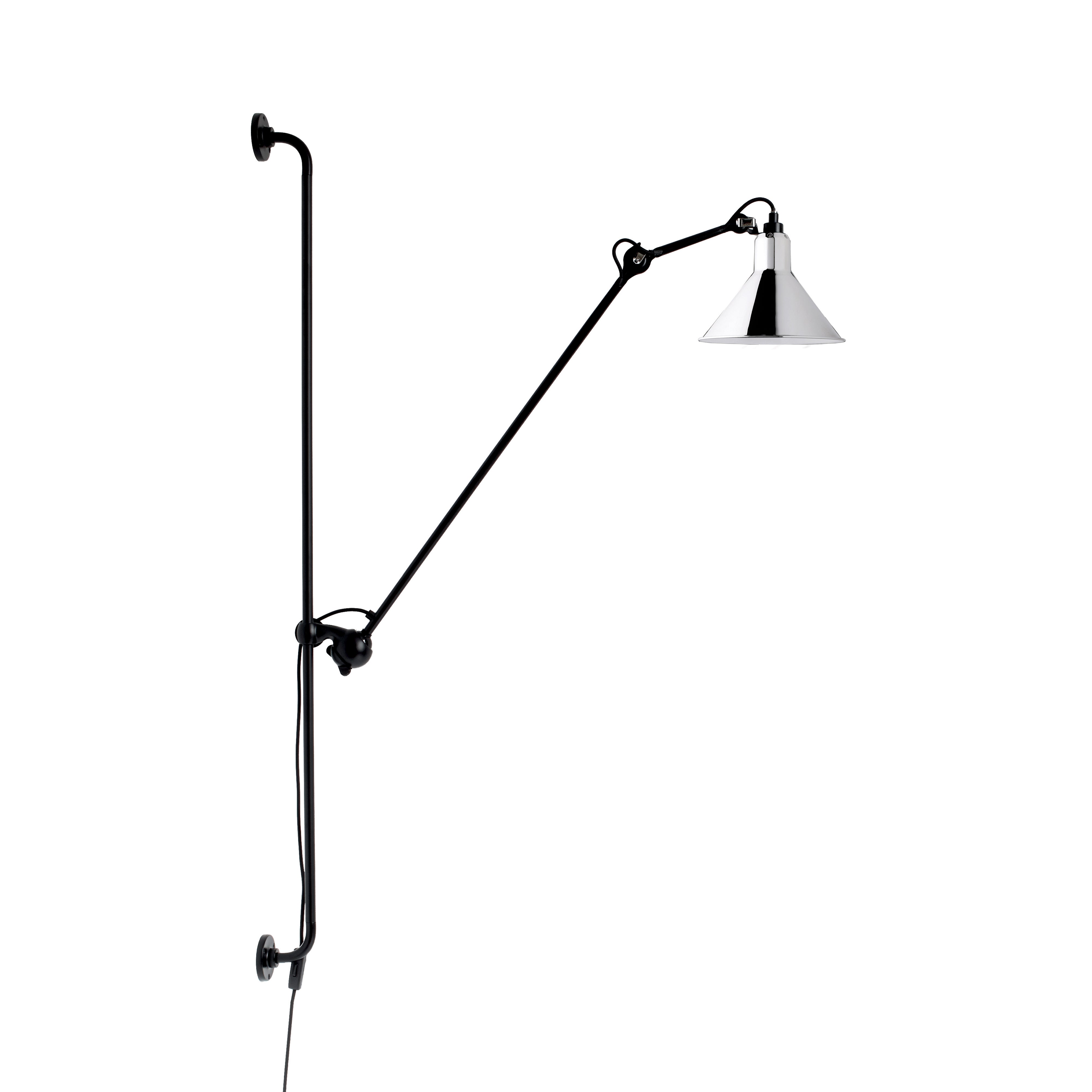 Lampe Gras N°214 Wall Lamp: Chrome + Conic