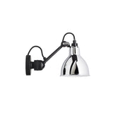 Lampe Gras N°304 Wall Lamp: Black + Chrome + Round