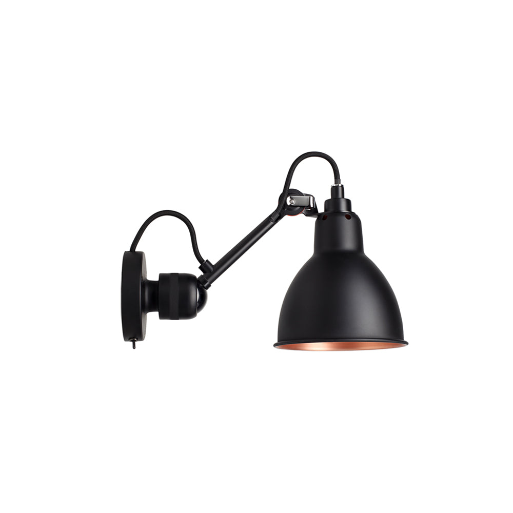 Lampe Gras N°304 Lamp with Switch: Black + Copper + Round