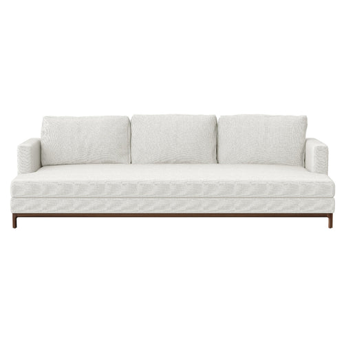 Qi 3 Seater Sofa: Natural Walnut