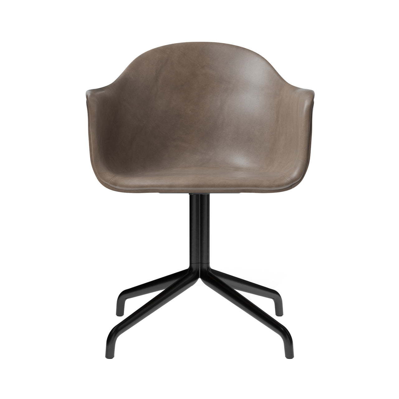 Harbour Dining Chair Star Base: Upholstered + Black Aluminum + Dakar 0311
