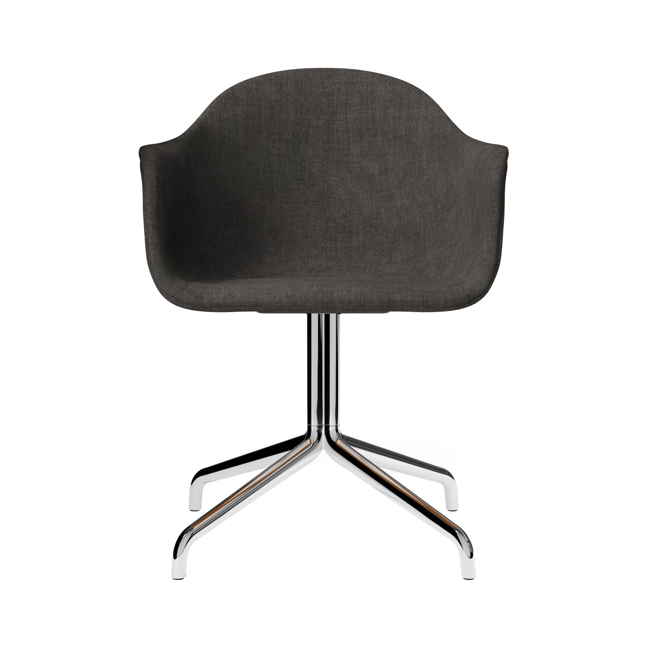 Harbour Dining Chair Star Base: Upholstered + Polished Aluminum + Canvas 2 0154