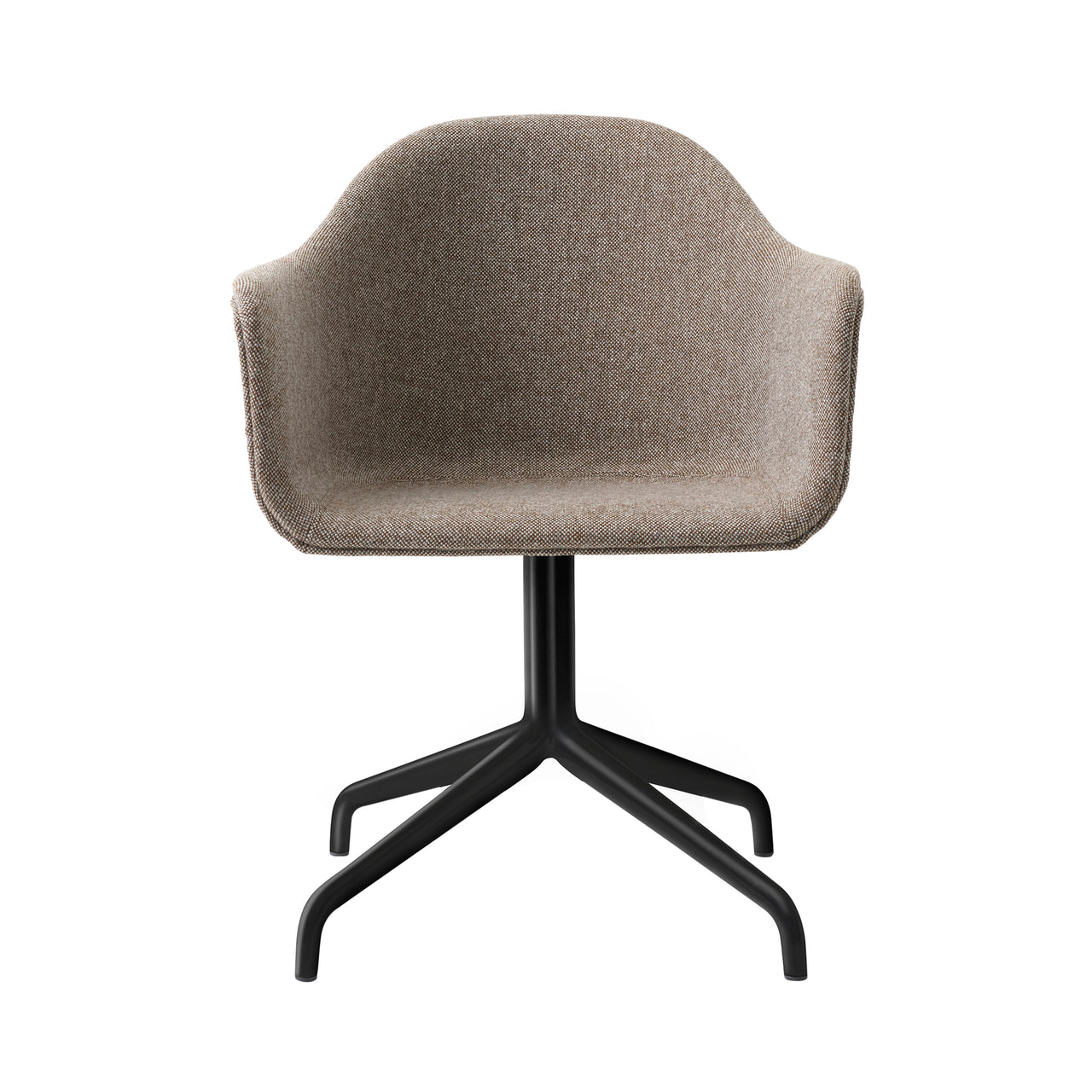 Harbour Dining Chair Star Base: Upholstered + Black Aluminum