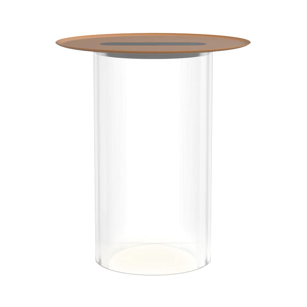 Carousel Floor Lamp: Clear + Terracotta