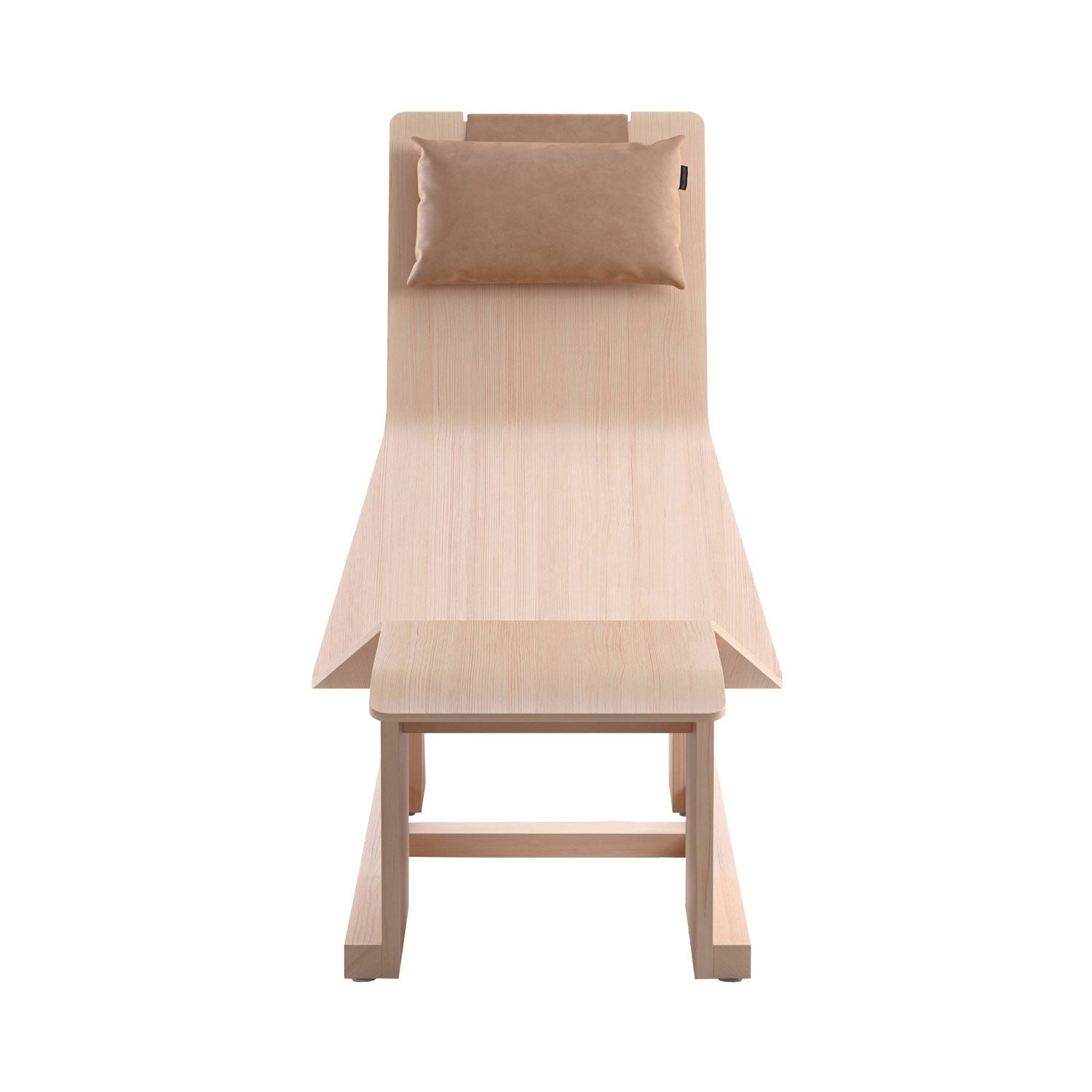 4PM Chaise Lounge: Natural Oak