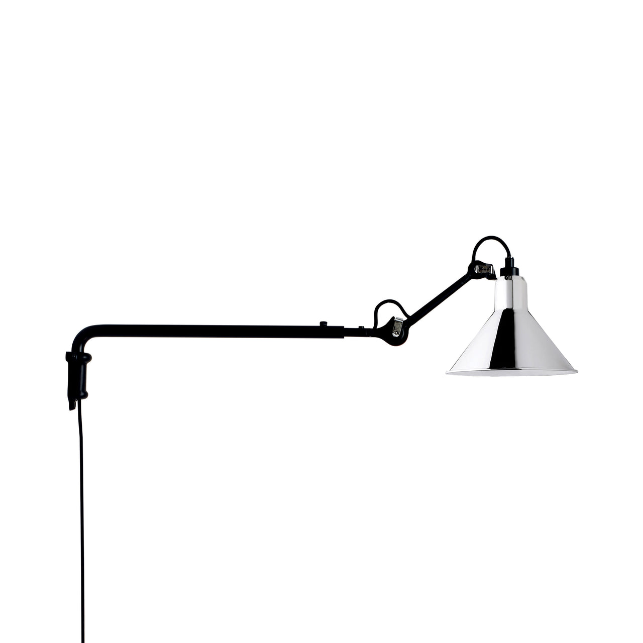 Lampe Gras N°203 Wall Lamp: Chrome + Conic