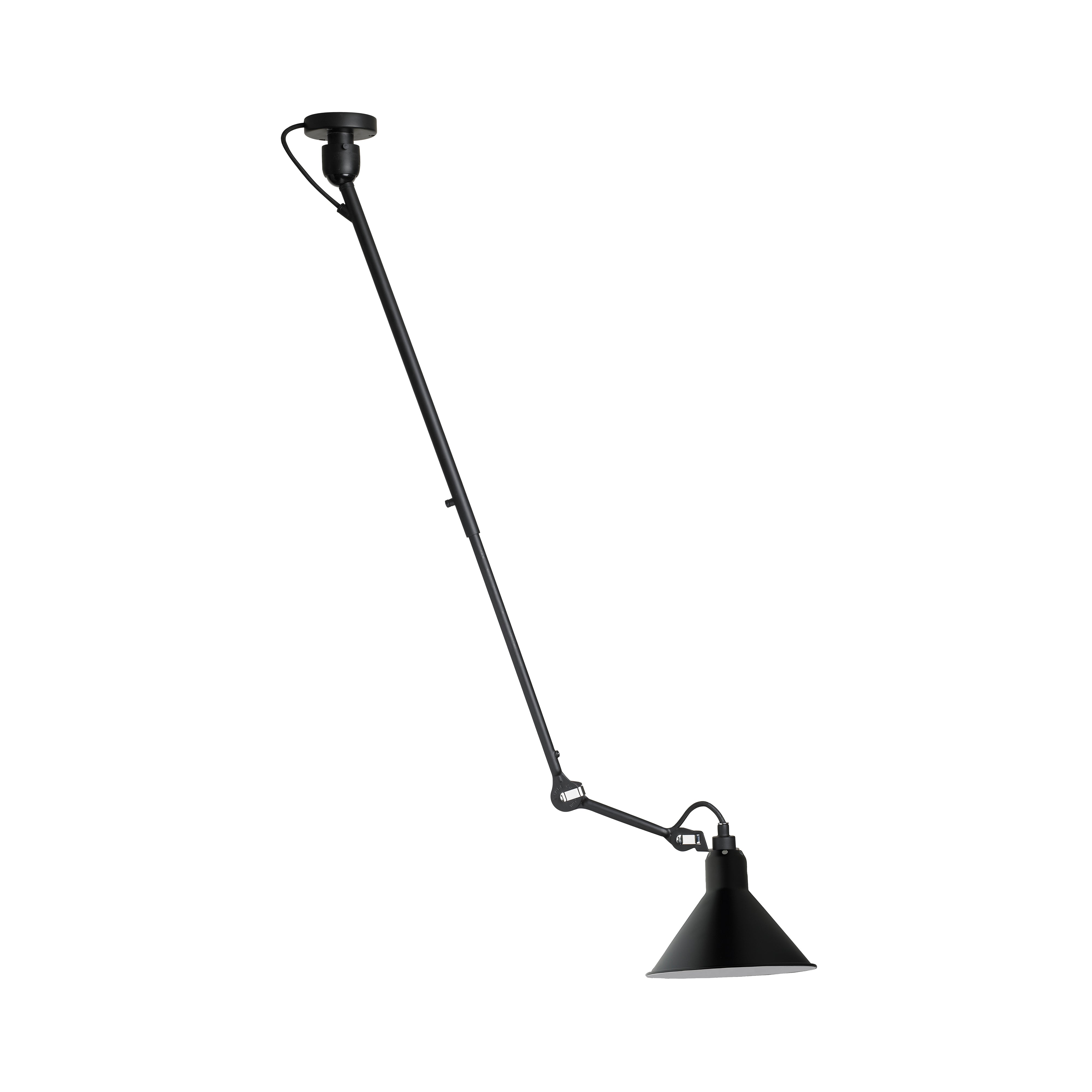 Lampe Gras N°302 Ceiling Lamp: Black + Conic