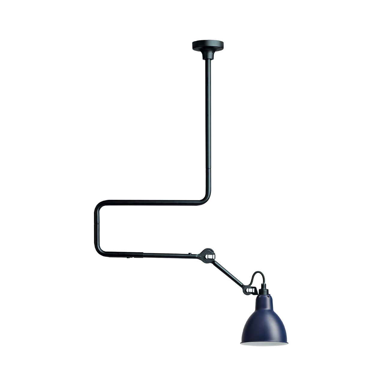 Lampe Gras N°312 Ceiling Lamp: Blue + Round