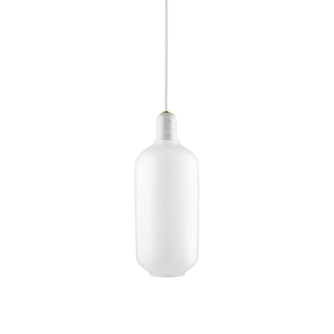 Amp Pendant Lamp: Large + Matt + White