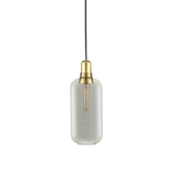 Amp Pendant Lamp: Large + Smoke + Brass