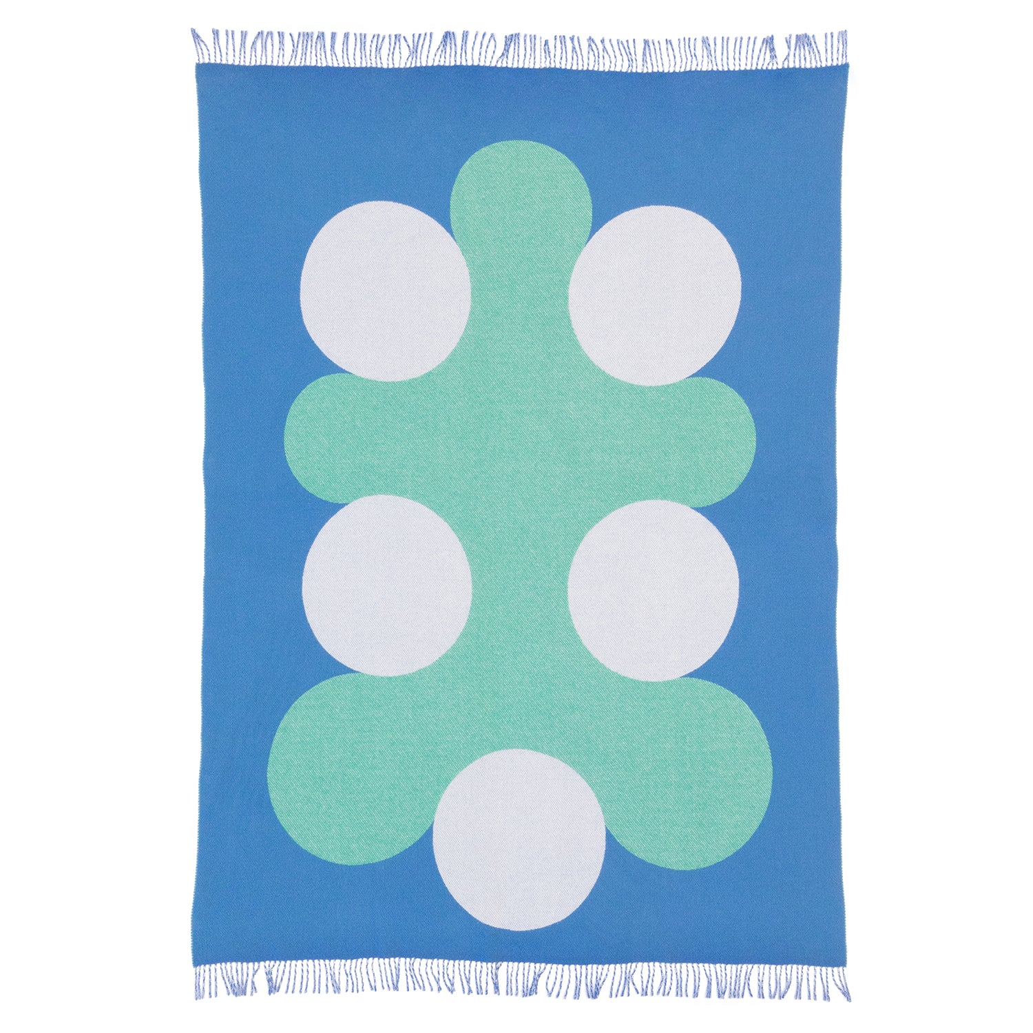 Teenagers Blankets: White + Blue + Leaf