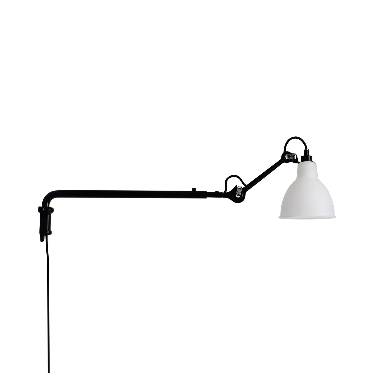 Lampe Gras N°203 Wall Lamp: Frosted Glass + Round