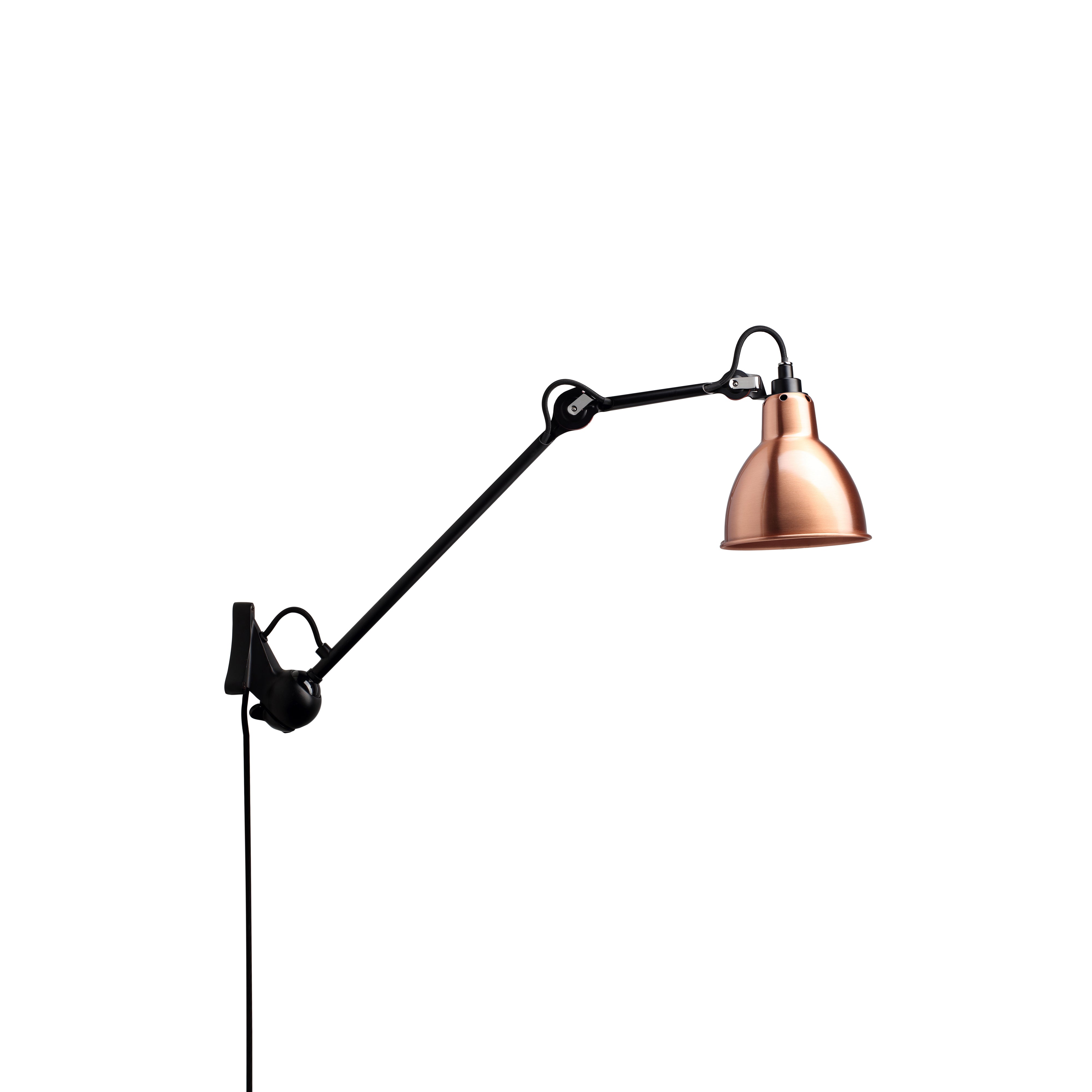 Lampe Gras N°222 Wall Lamp: Copper + Round