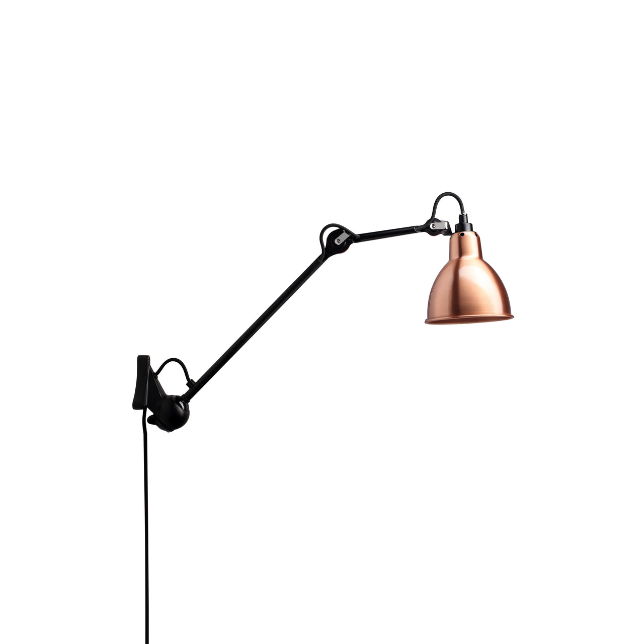 Lampe Gras N°222 Lamp: Copper + Round