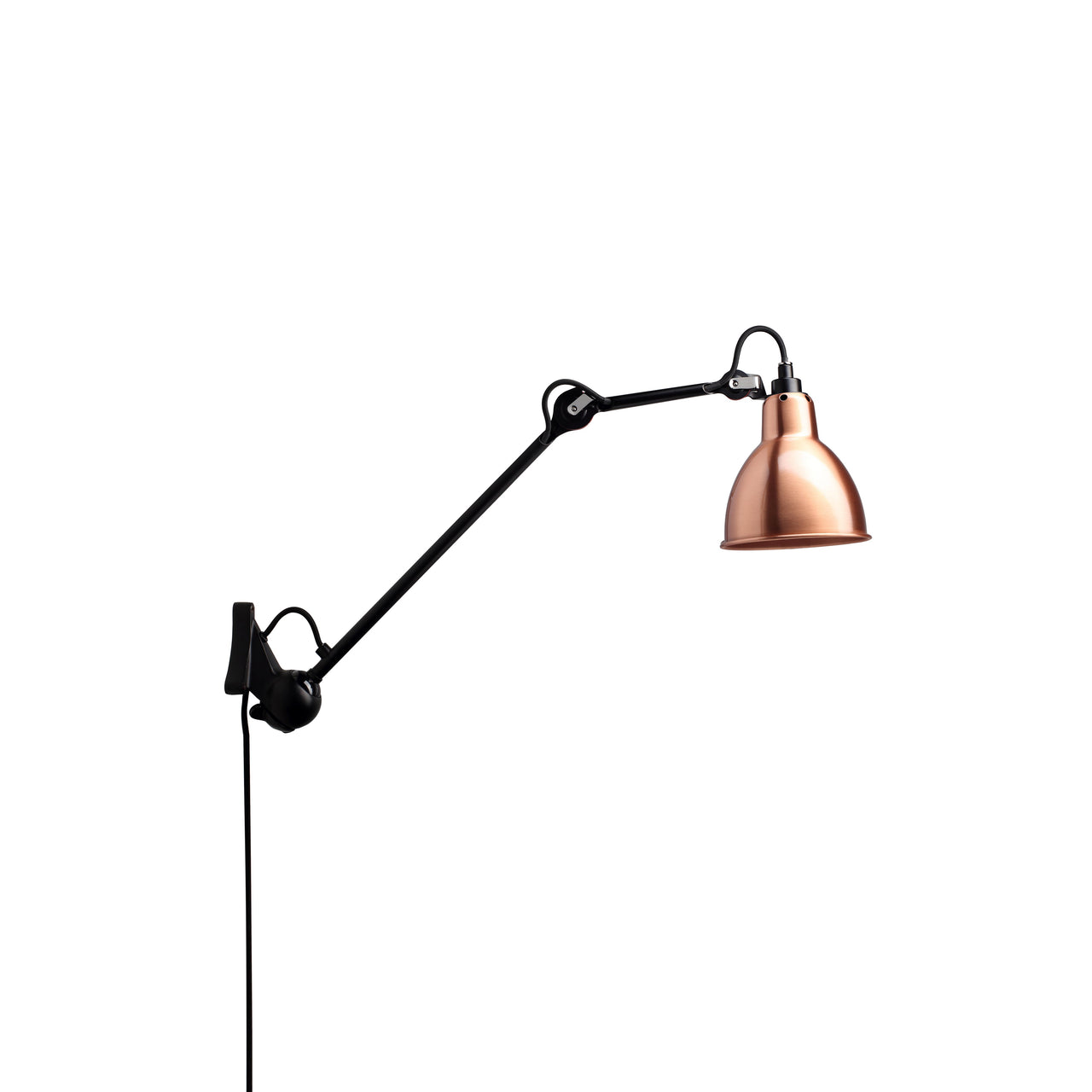 Lampe Gras N°222 Wall Lamp: Copper + Round
