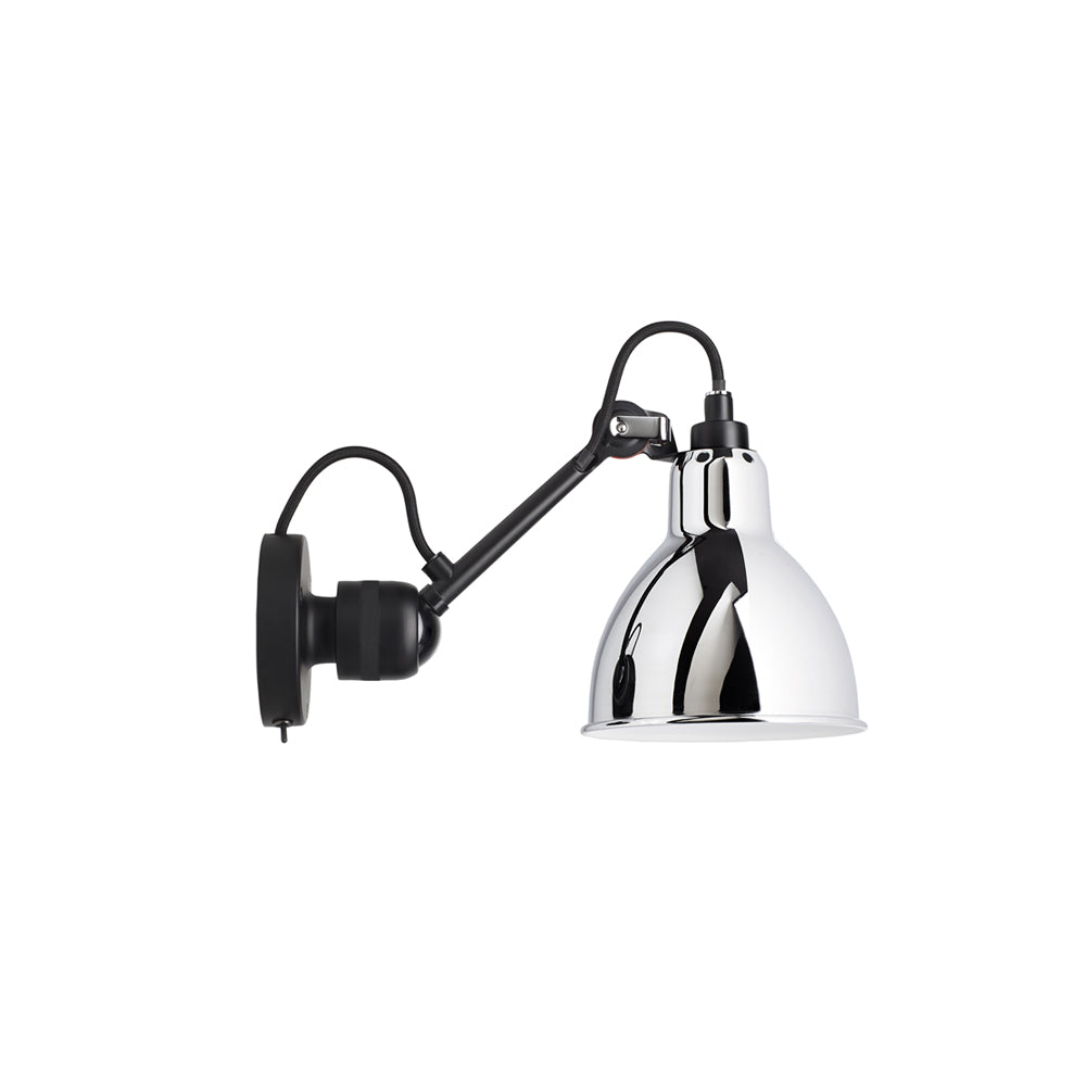 Lampe Gras N°304 Lamp with Switch: Chrome + Round