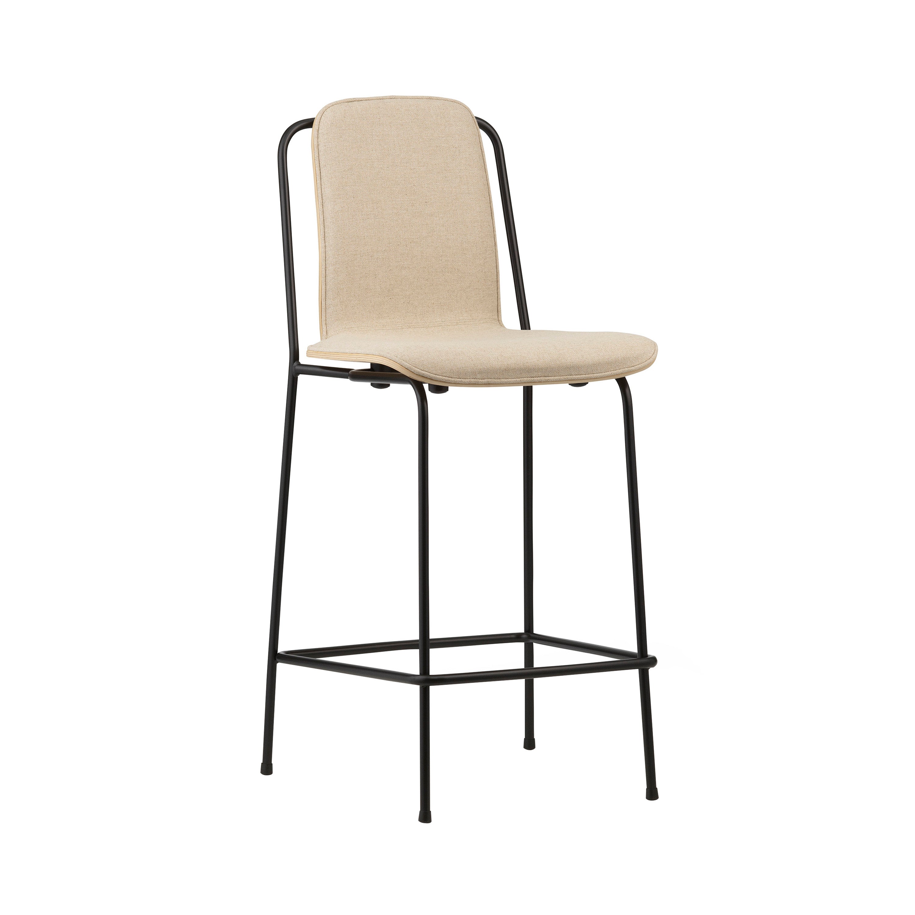 Studio Bar + Counter Chair: Front Upholstered + Bar + Oak
