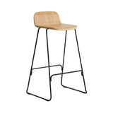 Just Bar + Counter Stool with Back: Bar + Oak + Black