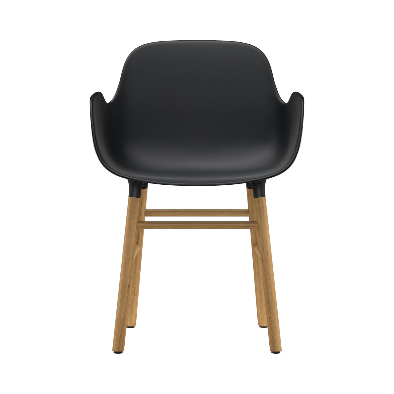Form Armchair: Walnut or Oak Legs + Black + Oak