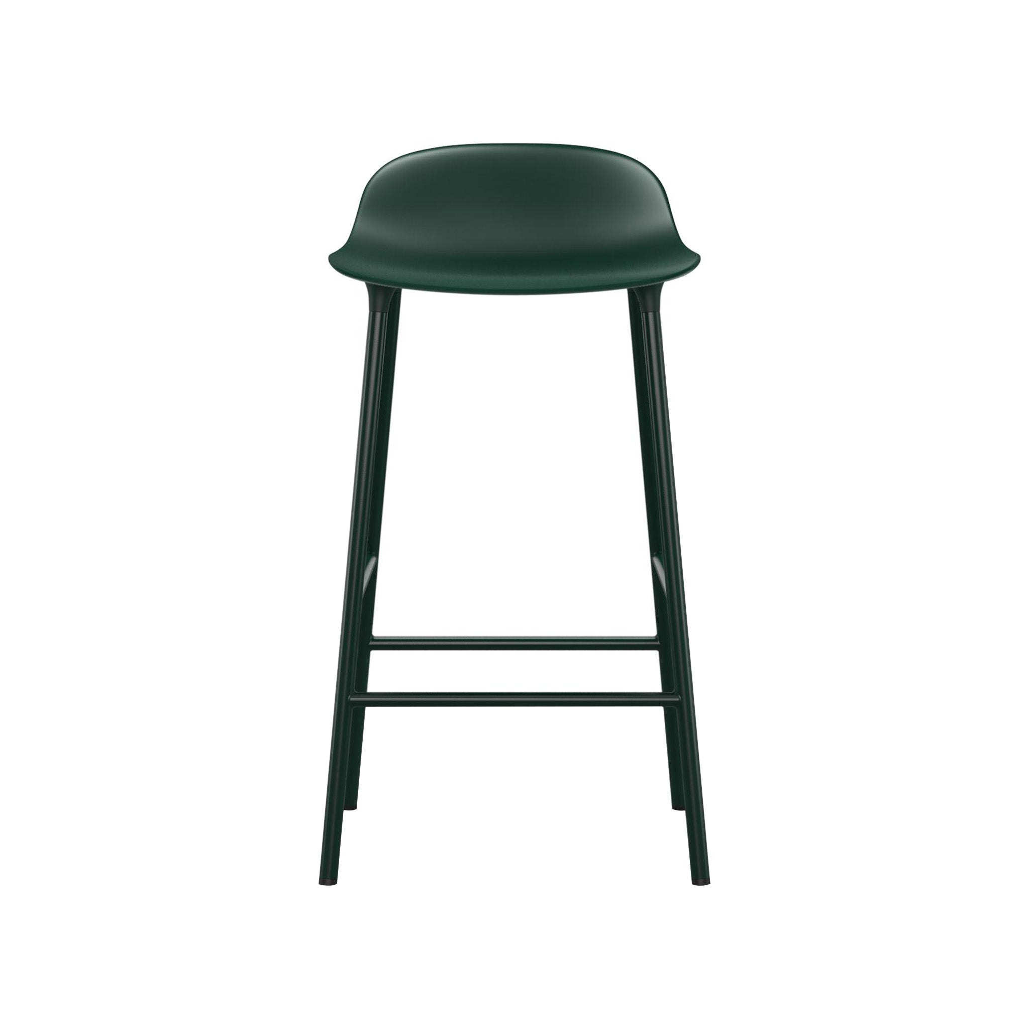 Form Bar + Counter Stool: Steel + Counter + Green