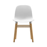 Form Chair: Wood Base + White + Oak