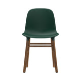 Form Chair: Wood Base + Green + Walnut
