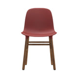 Form Chair: Wood Base + Red + Walnut