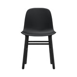 Form Chair: Wood Base + Black + Black Oak