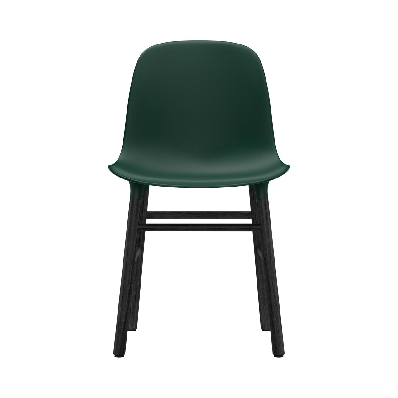 Form Chair: Wood Base + Green + Black Oak