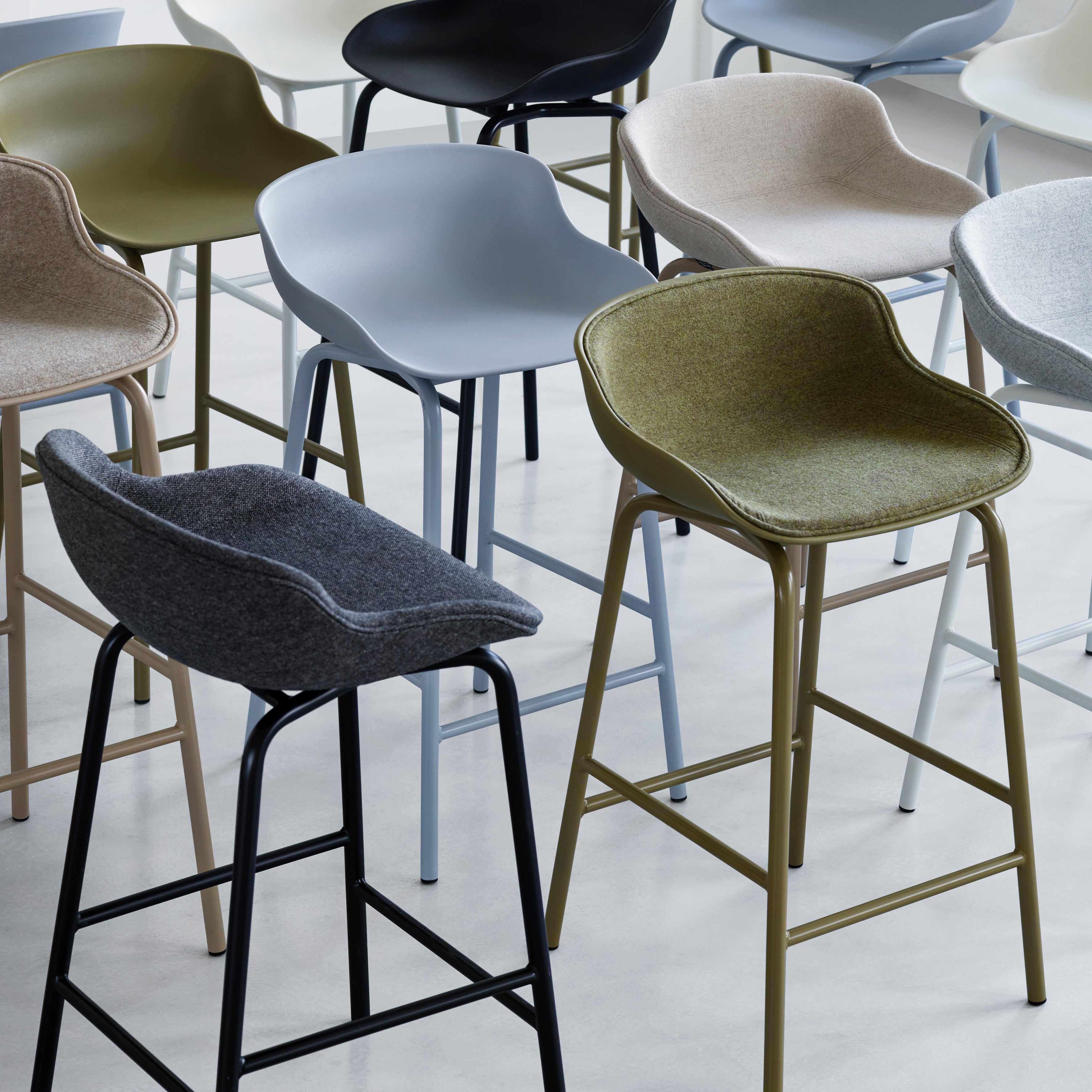 Hyg Bar + Counter Stool: Fully Upholstered