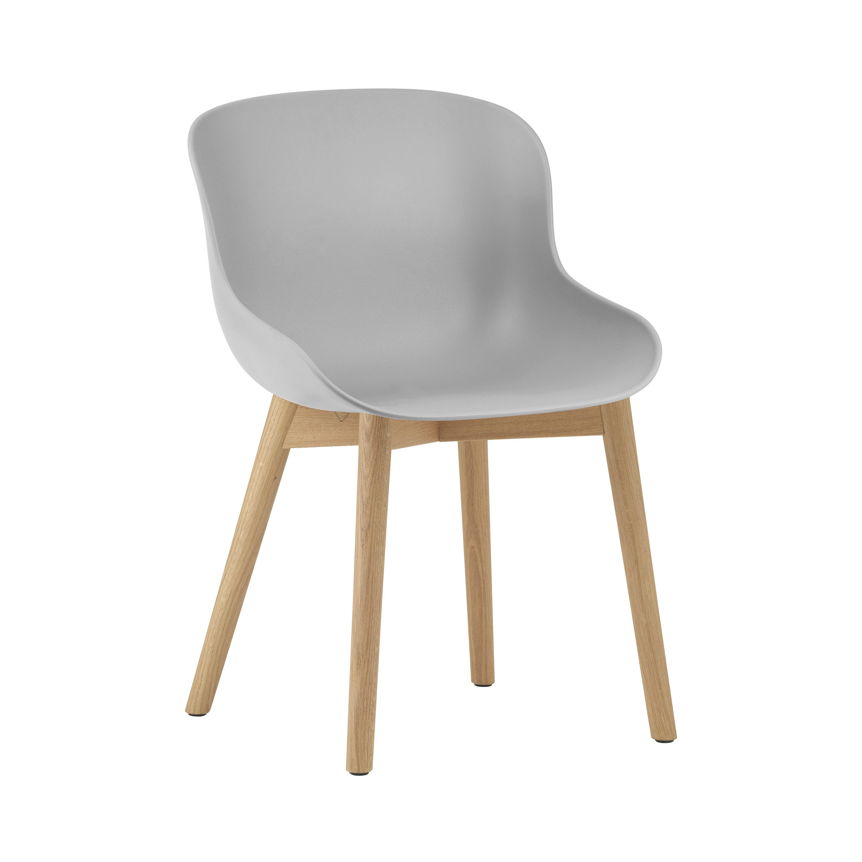 Hyg Chair: Wood Base + Grey + Oak