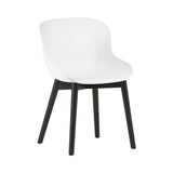 Hyg Chair: Wood Base + White + Black Oak